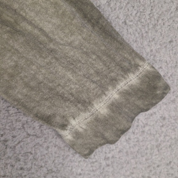 Ralph Lauren Blouse Women's Large Gray Button Shoulder Embroidery - Picture 7 of 16